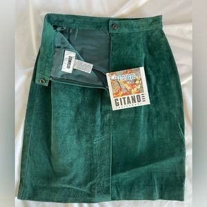 100% Leather suede skirt